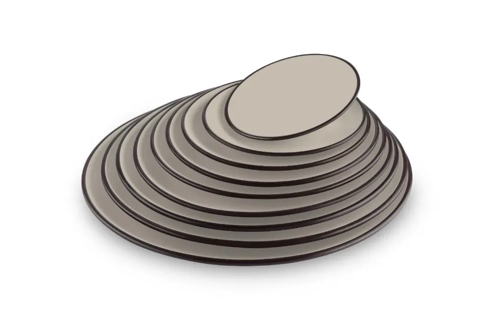 Melamine plate round - Sandy beige & Brown - 10 inch