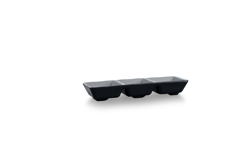 TripleSquare Melamine Black & Gray