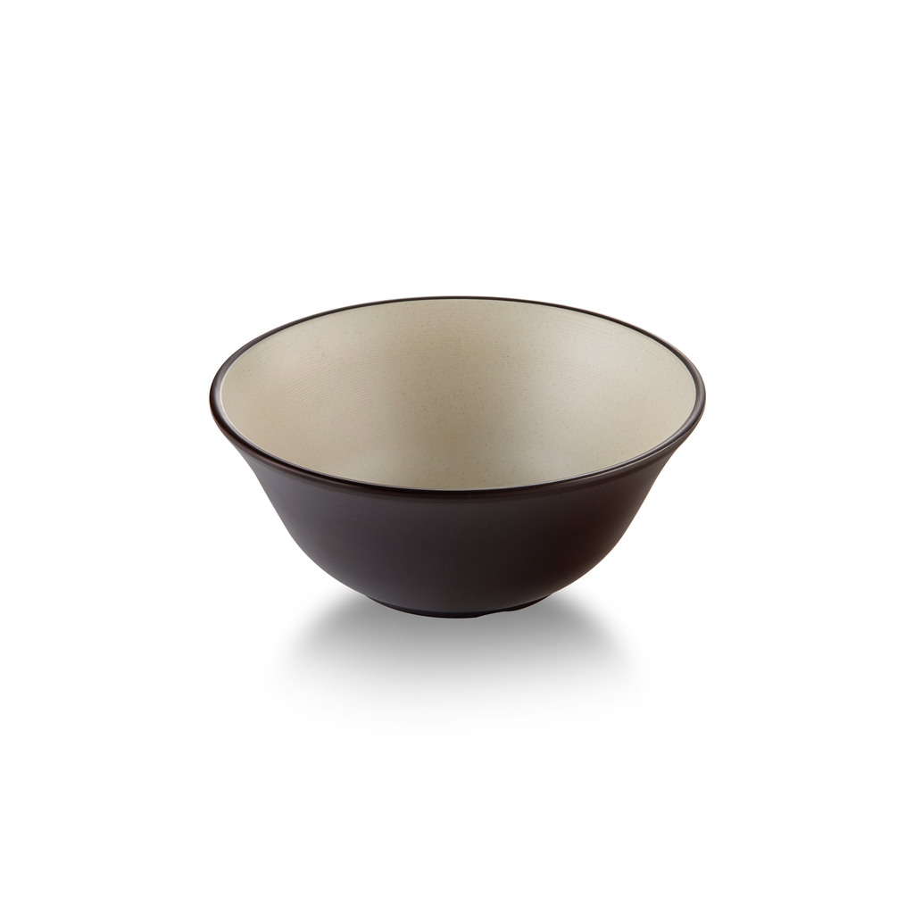 Serving Bowl Melamine Sandy Beige & Brown