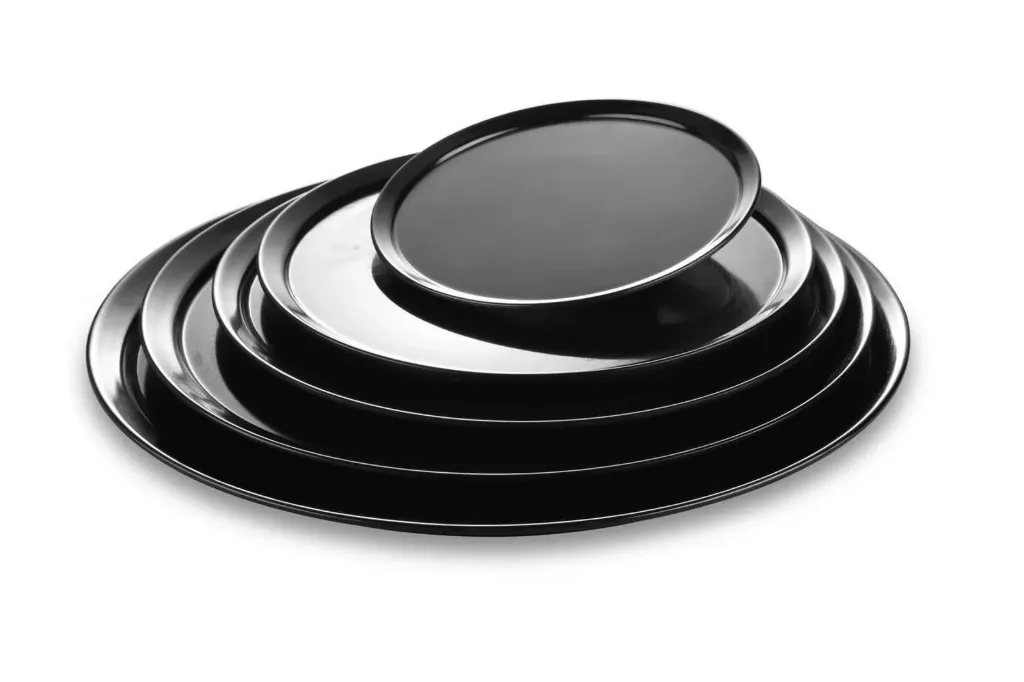 Melamine plate - Round - Black - 12 inch