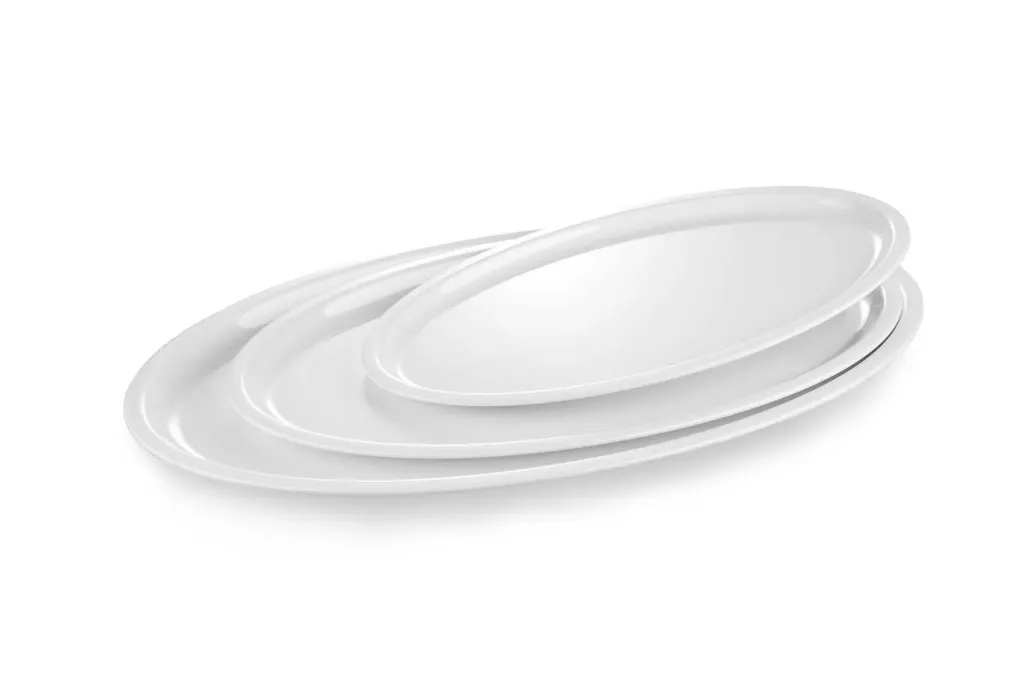 Melamine plate - Oval - White - 28 inch