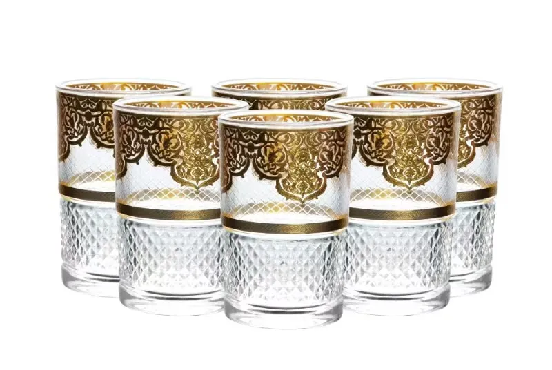 [GLASS-H691] MOROCCAN TEAGLASS 12PCS