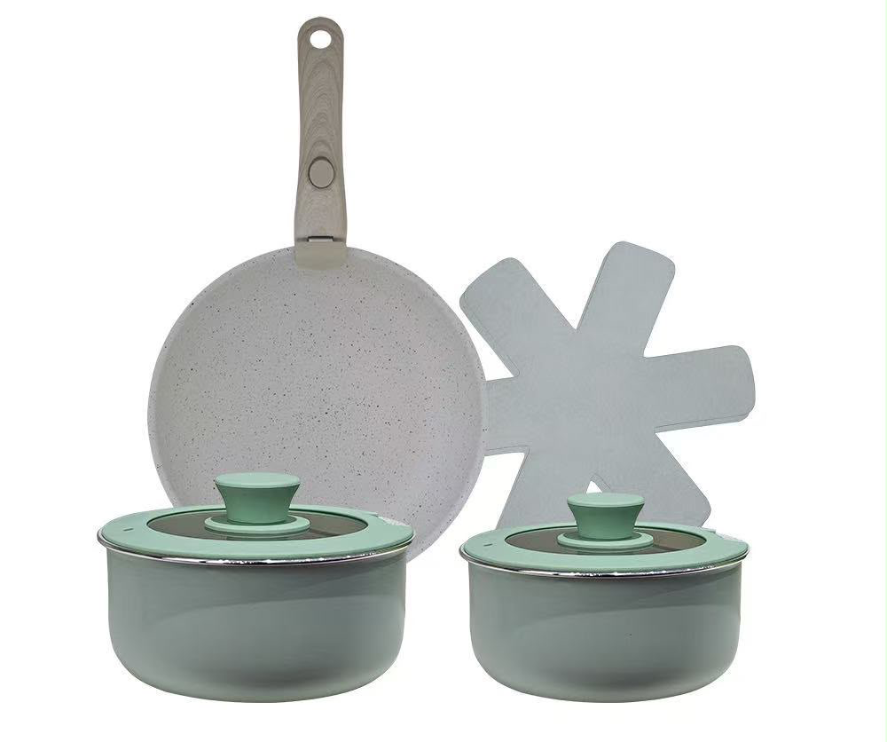 8PCS COOKWARE SET/GREEN