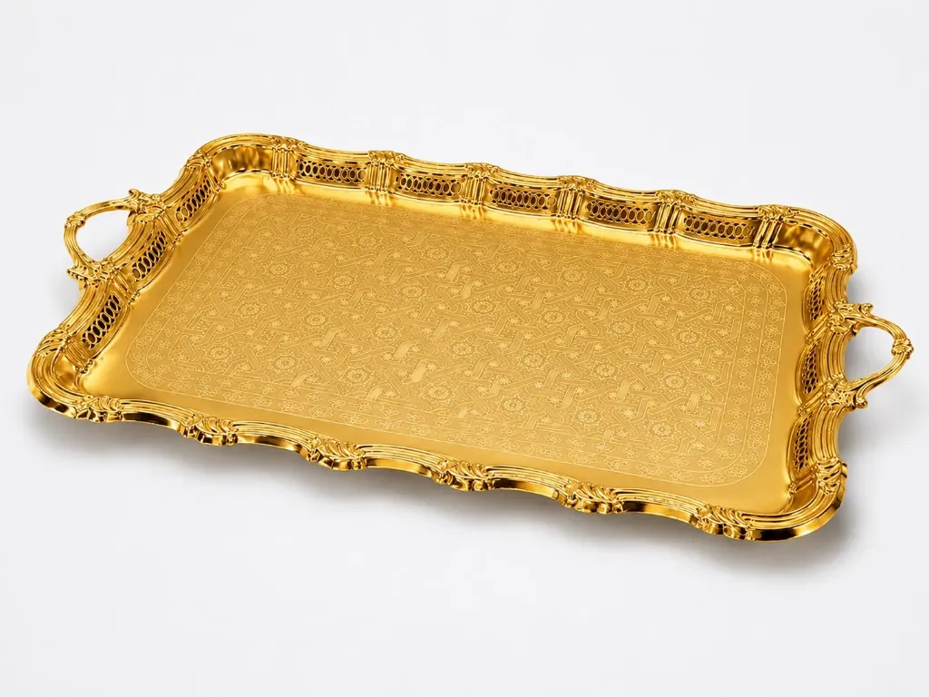 Tray Square Gold 55*40 CM